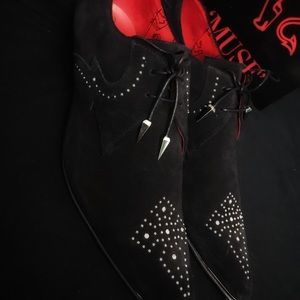 UK 11 BLACK Jeffery West Adam Ant Studded